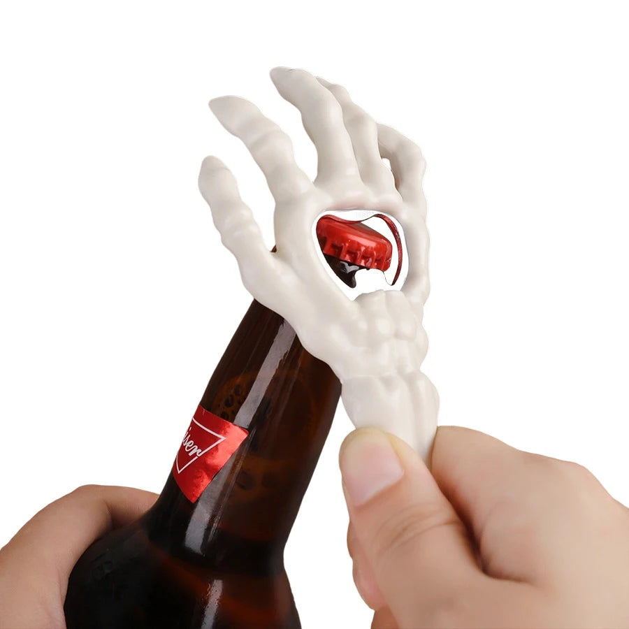 Skeleton Hand Bottle Opener – Black Metal Halloween Bar Tool Novelty Bottle Opener Babs