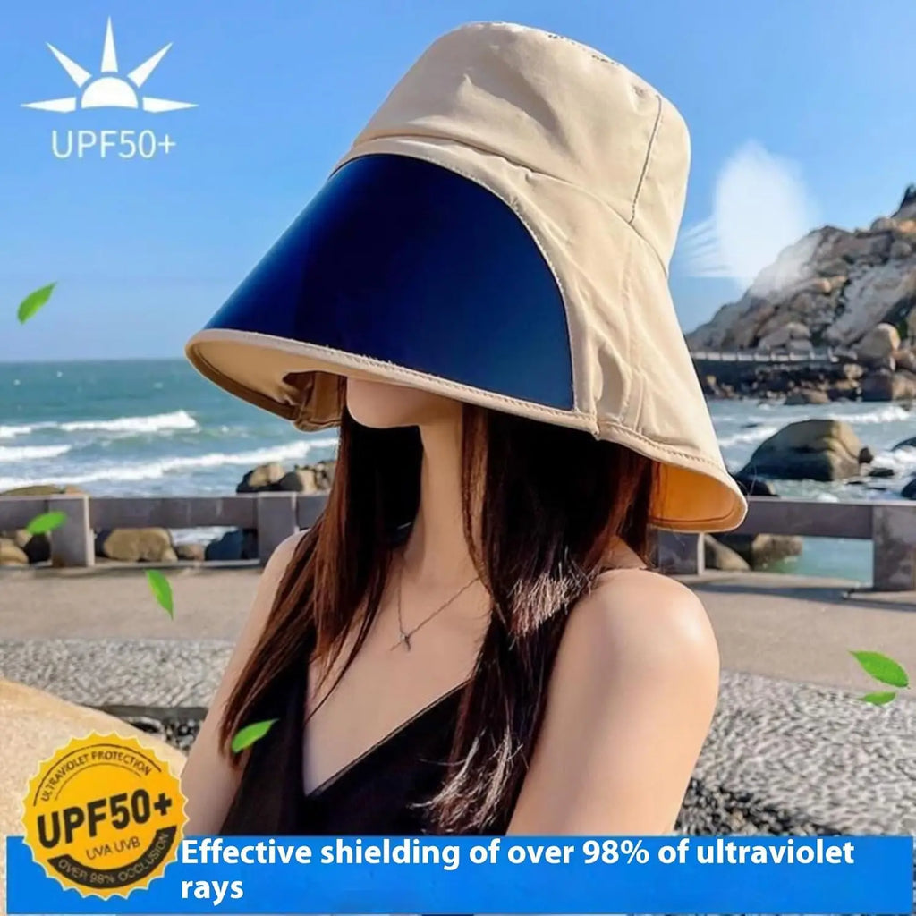 Women's Wide Brim Bucket Hat UPF 50+ Full Face Shield UV Cover Wide Brim Sun Hat Babs
