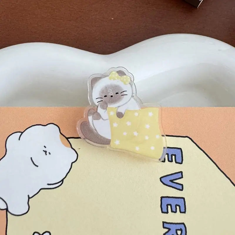 6-Pack Cartoon Dog & Cat Paper Clips | Cute Note Holders Novelty Paper Clips Babs