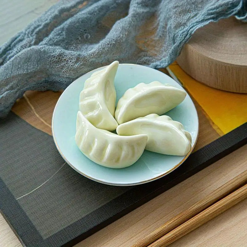 Ceramic Dumpling Chopstick Holder Set of 4 – Table Decor Chopstick Holder Babs