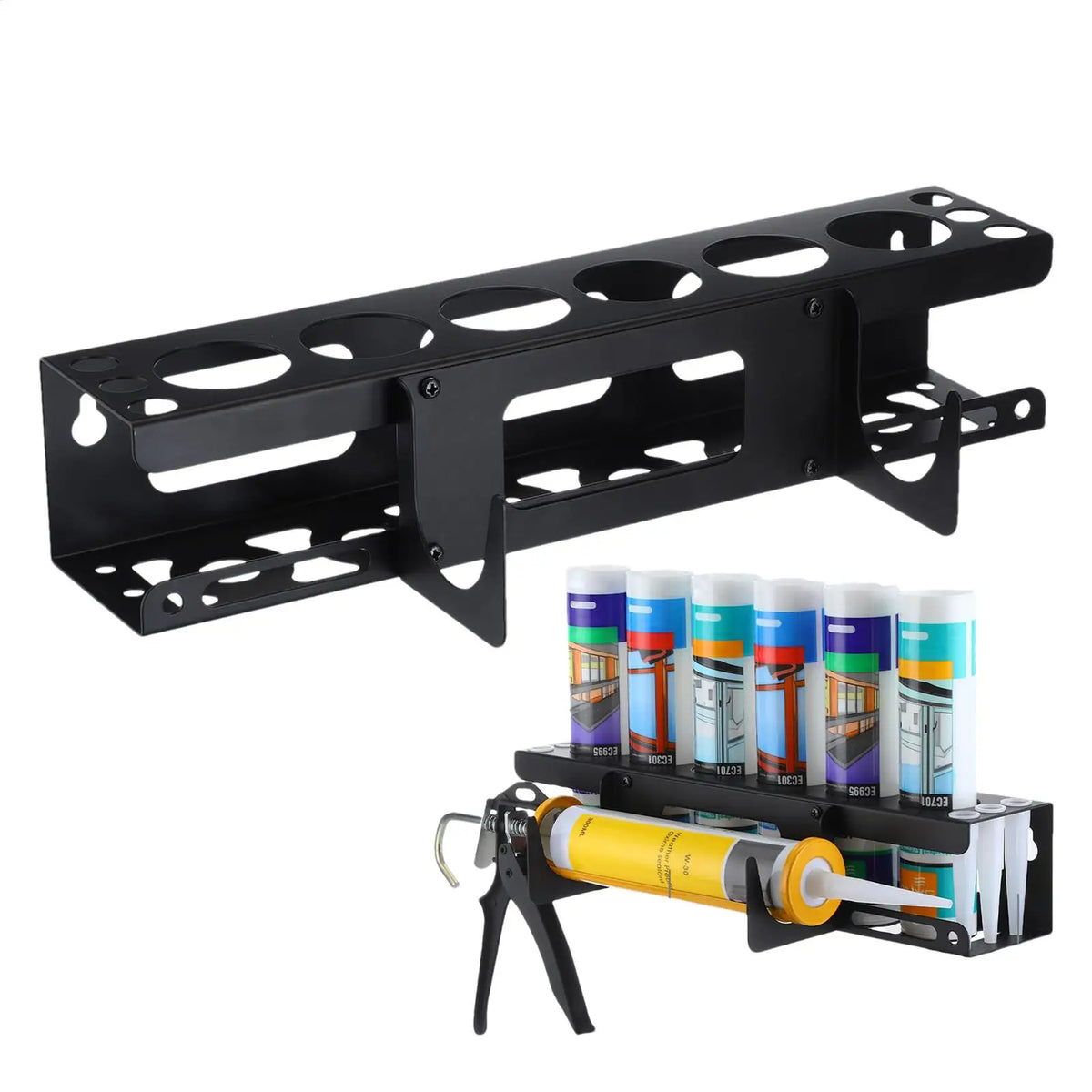 Wall Mount Caulk Tube Storage Organizer – Steel Rack Tool Storage Rack Babs