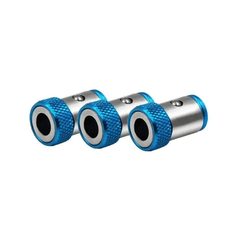 Magnetic Ring for Screwdriver Bits – Aluminum Alloy, 3 or 6 Pack Magnetic Bit Ring Babs 3pcs blue