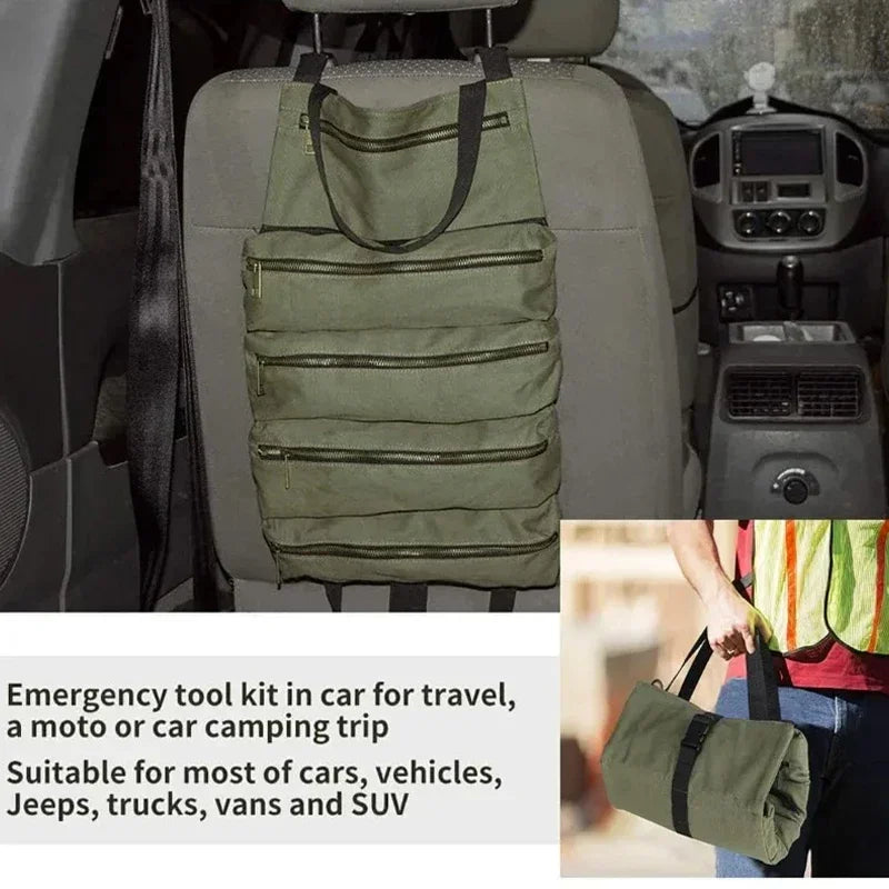 Heavy-Duty Oxford Roll-Up Tool Bag | Multi-Tool Organizer Roll-Up Tool Bag Babs