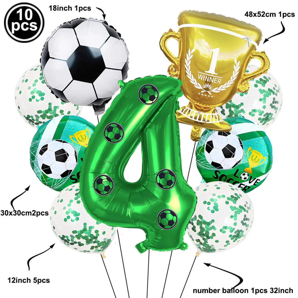 Soccer Party Balloon Kit – Football Birthday Decoration Set