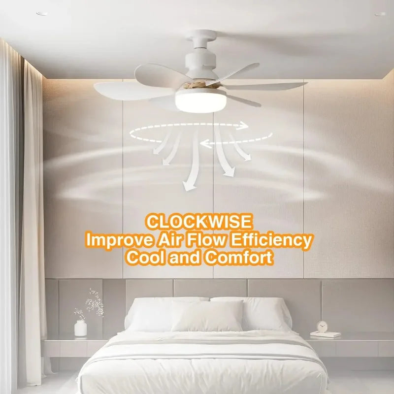 Babs 30W LED Ceiling Fan Light E27 Remote Dimmable – 42cm Ceiling Fan Light Babs