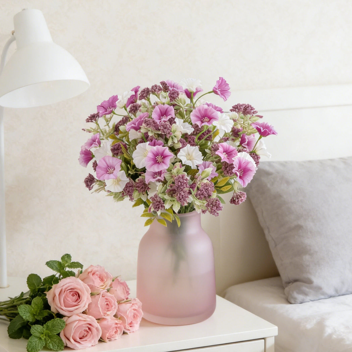 Artificial Silk Morning Glory Flower Bouquet – Wedding & Home Décor Artificial Flower Bouquet Babs