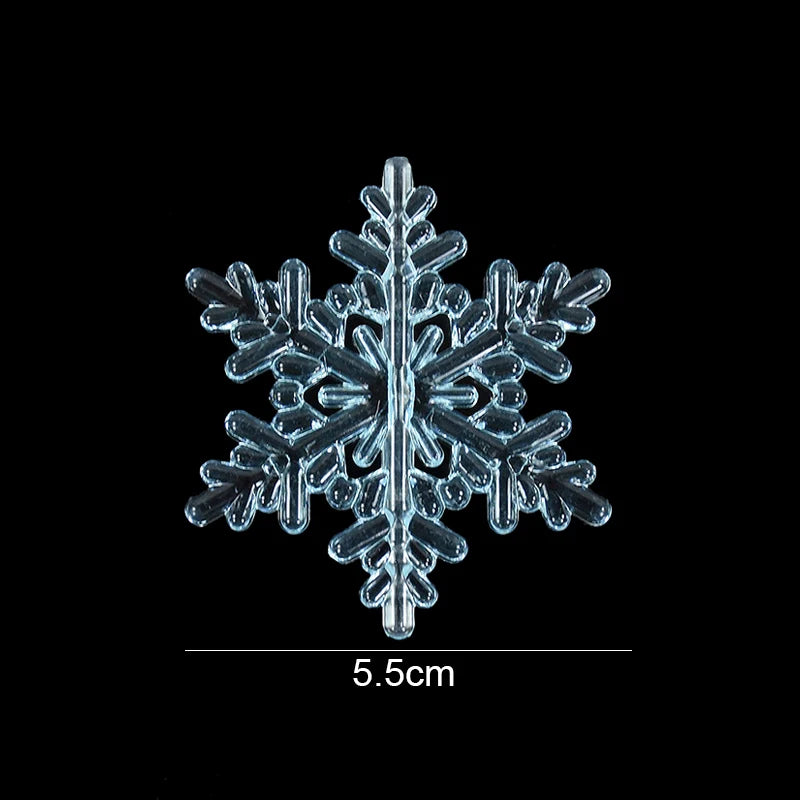 10Pcs Acrylic Snowflake Christmas Ornaments – Tree Pendants Christmas Ornaments Babs B08 (1)