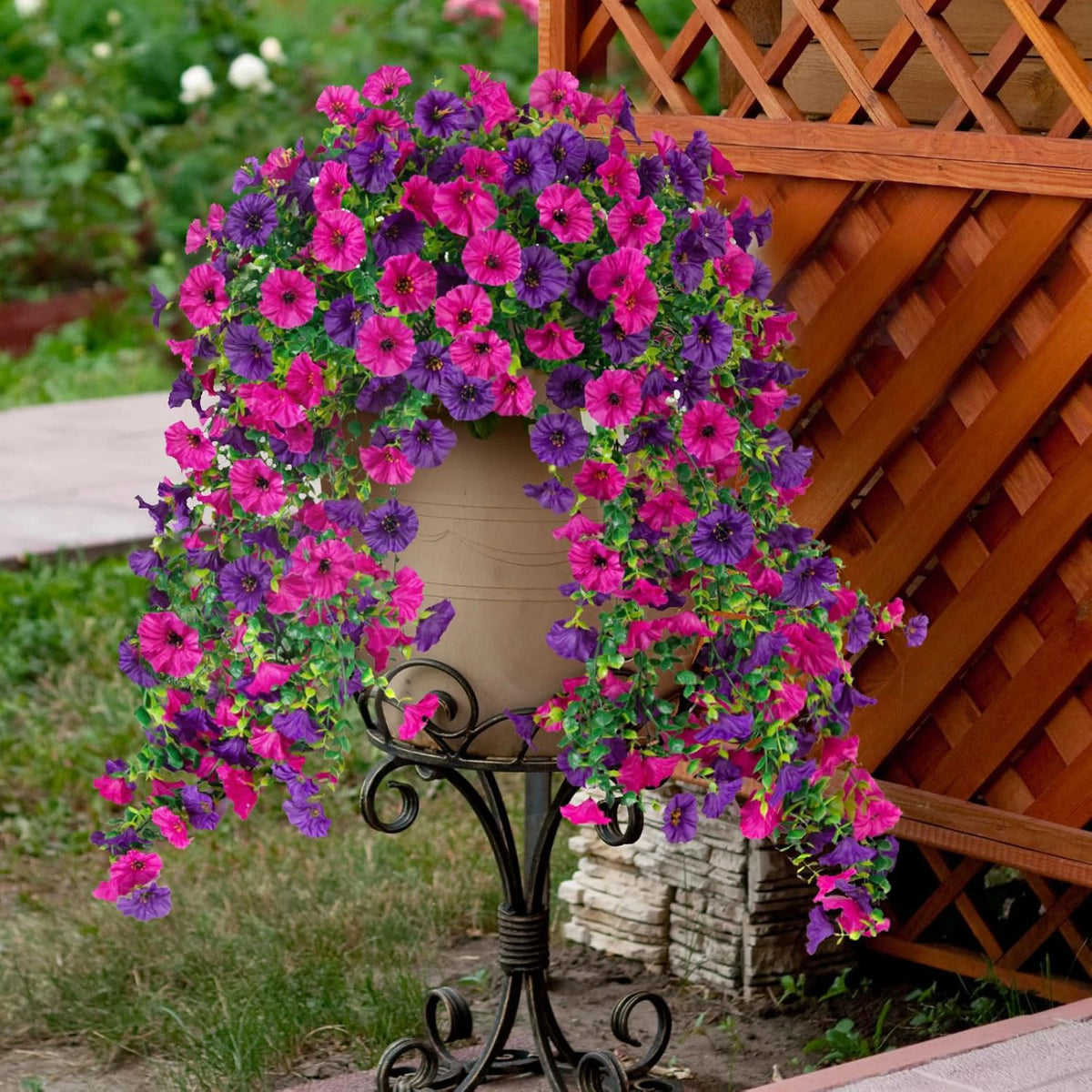 Artificial Morning Glory Flower Vine – Wedding & Home Decor Artificial Flower Vine Babs