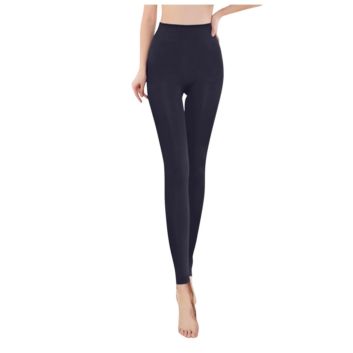 Women's Plush Lined Thermal Velvet Tights – Warm Winter Leggings Thermal Velvet Tights Babs Navy Blue-9 Point 5Pairs