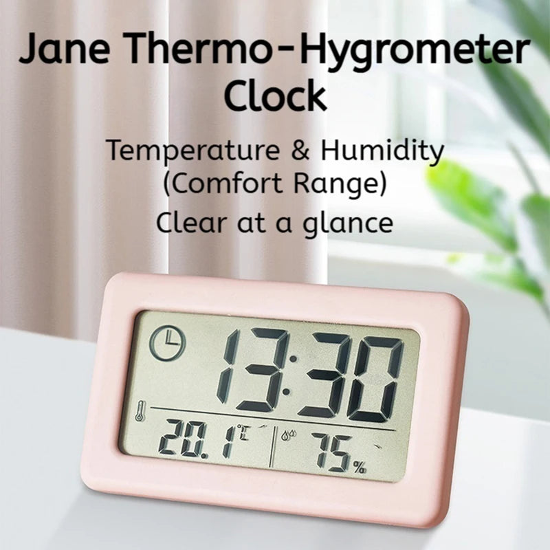 Mini Digital Clock Thermometer & Hygrometer – 12/24H NZ005 Digital Clock Hygrometer Babs