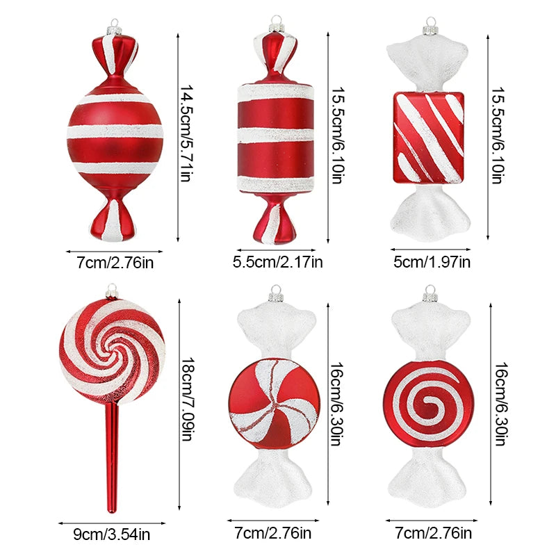 Christmas Lollipop Candy Cane Tree Hanging Ornaments 2024 Christmas Tree Ornament Babs