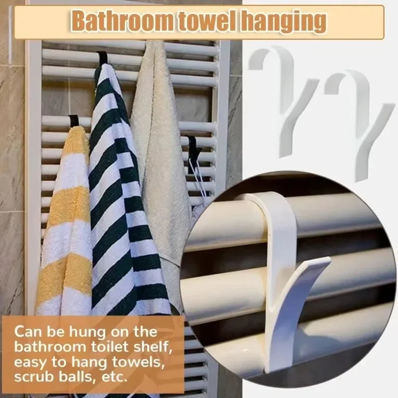 4-Pack No-Drill Radiator Towel Hooks – Universal Bathroom Hooks Radiator Towel Hooks Babs