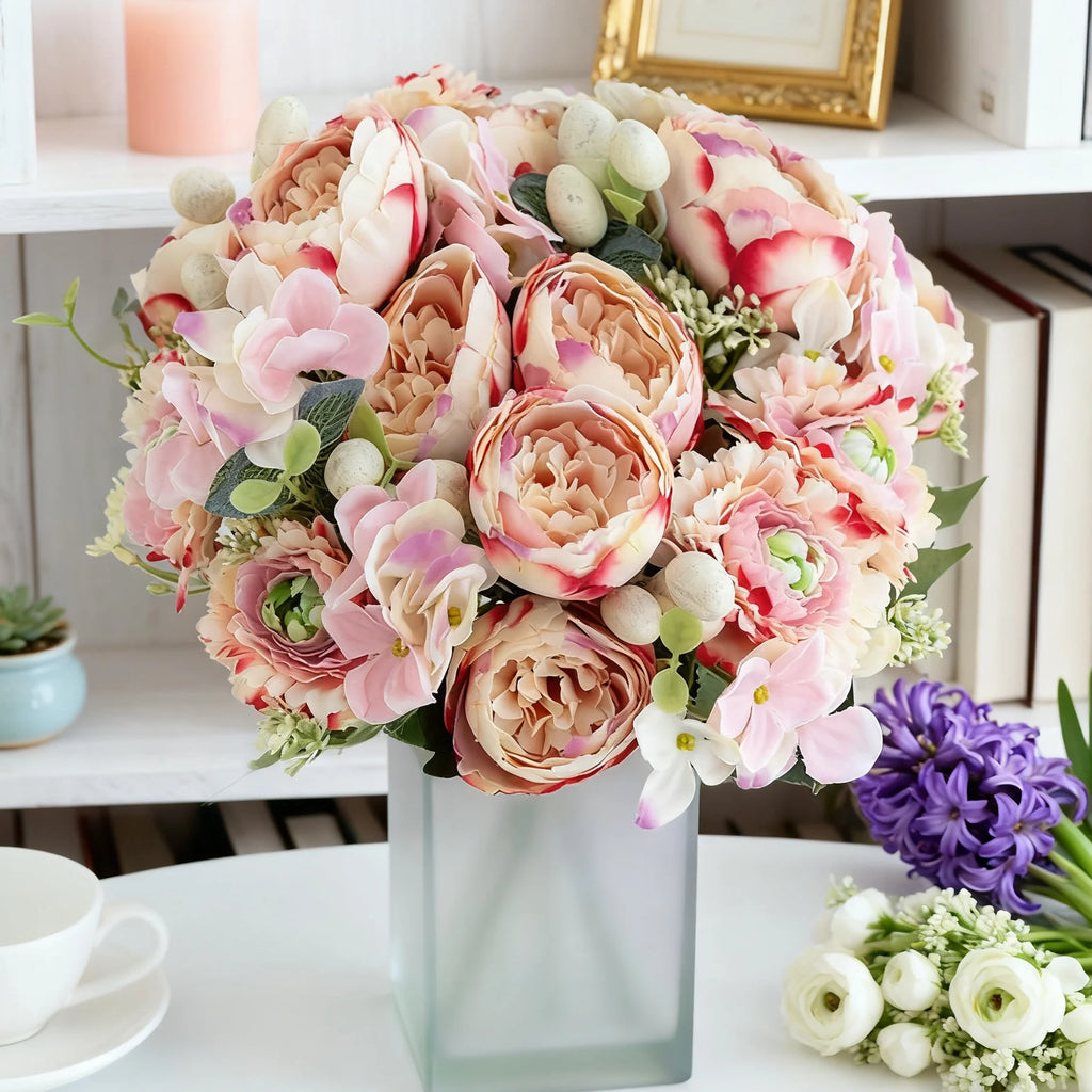 Artificial Silk Rose Bridal Bouquet – Wedding & Home Decor Artificial Flower Bouquet Babs
