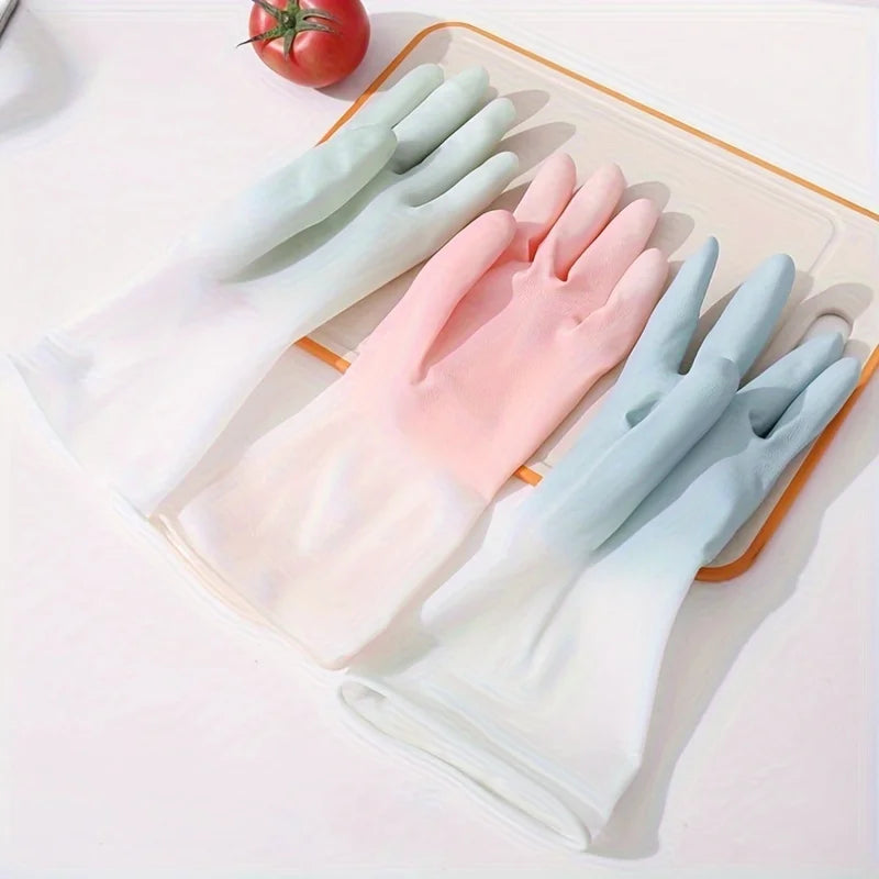 Premium Waterproof PVC Cleaning Gloves – Kitchen & Laundry Household Cleaning Gloves Babs 3 Pairs