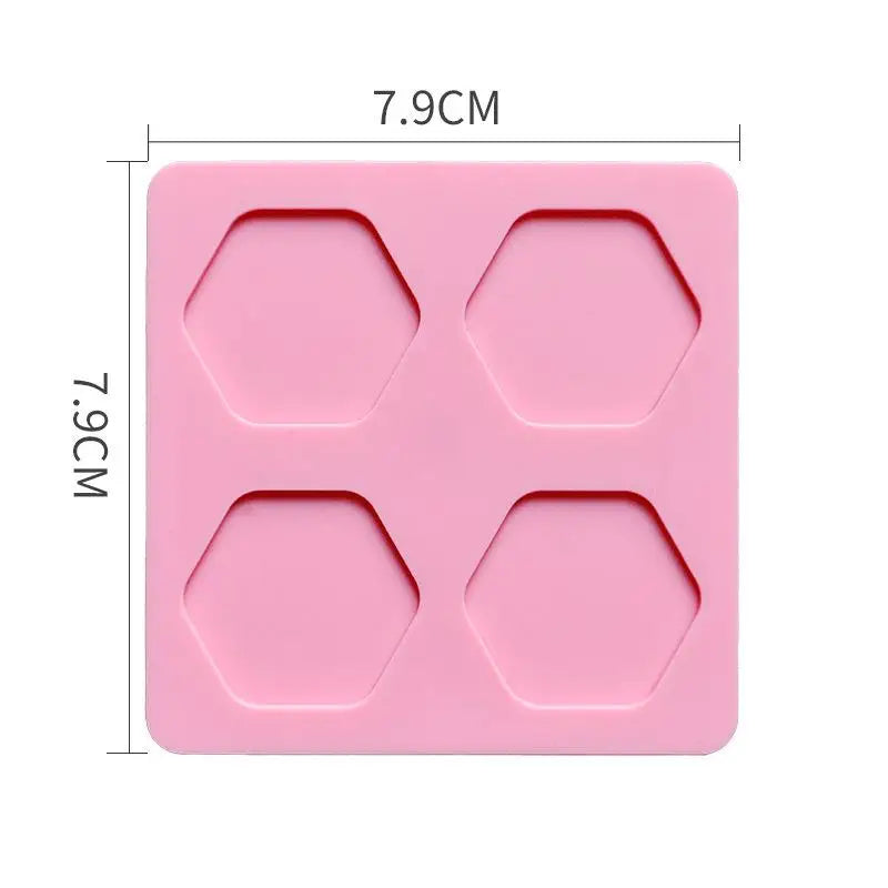Wax Seal Stamp Silicone Mold Pad | 25mm DIY Craft Tool Wax Seal Mold Pad Babs Hexagon Pink