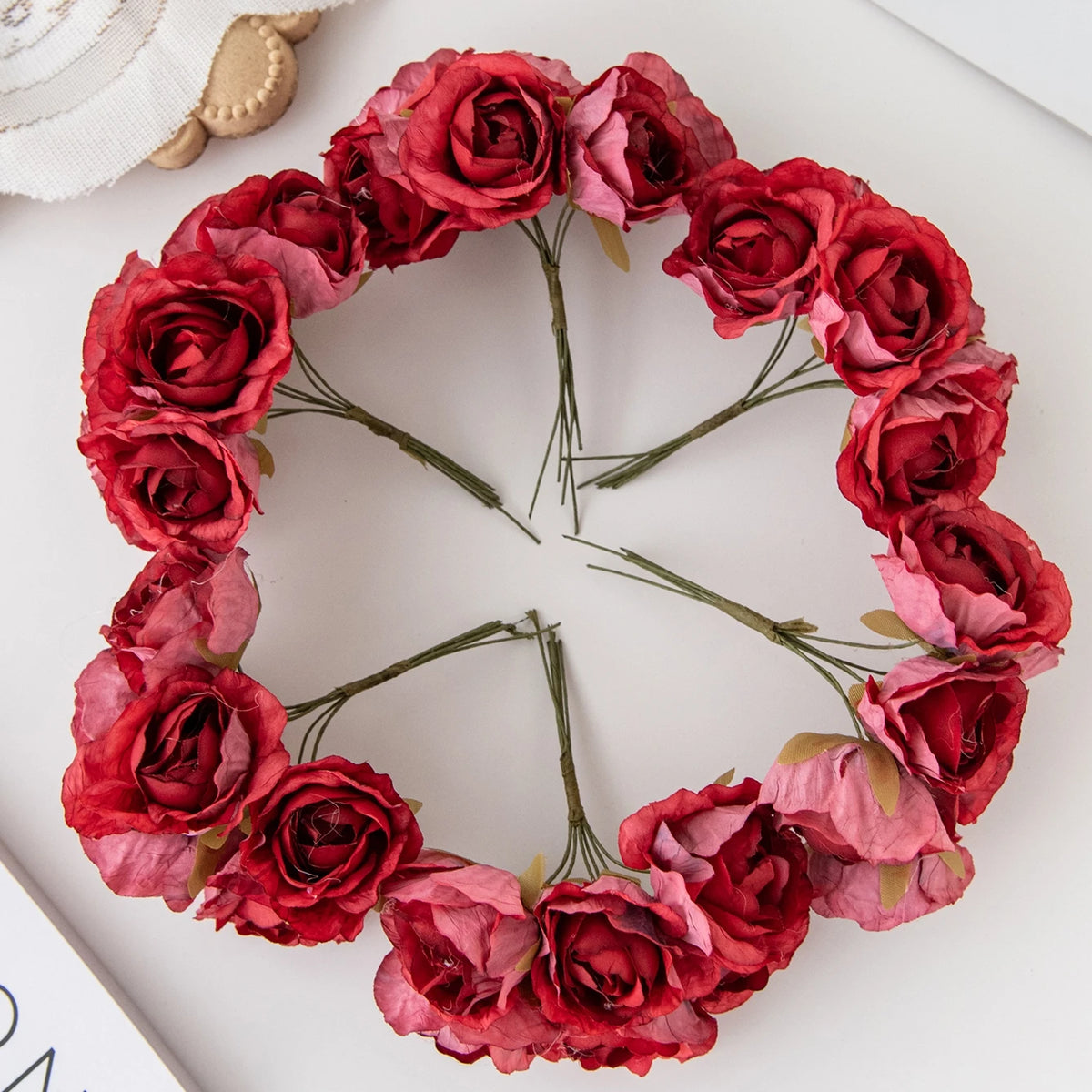 Artificial Silk Rose Bouquet for Wedding, Home & DIY Decor Artificial Flower Bouquet Babs