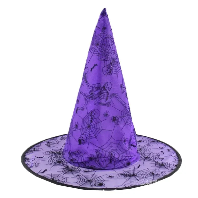 Spider Web Witch Hat – Halloween Costume for Women & Kids Halloween Costume Hat Babs