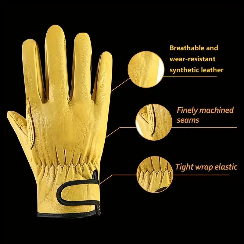 PU Leather Work Gloves – Gardening, Driving & Welding Work Gloves Babs