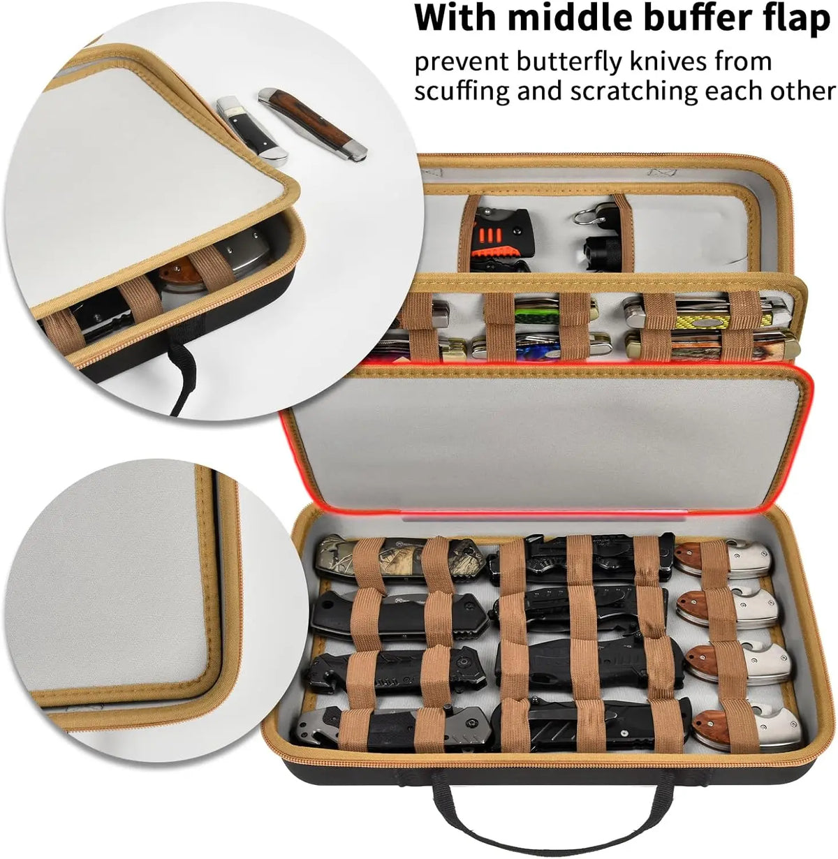 Knife Display Case – Holds 56+ Pocket & Folding Knives Knife Display Case Babs
