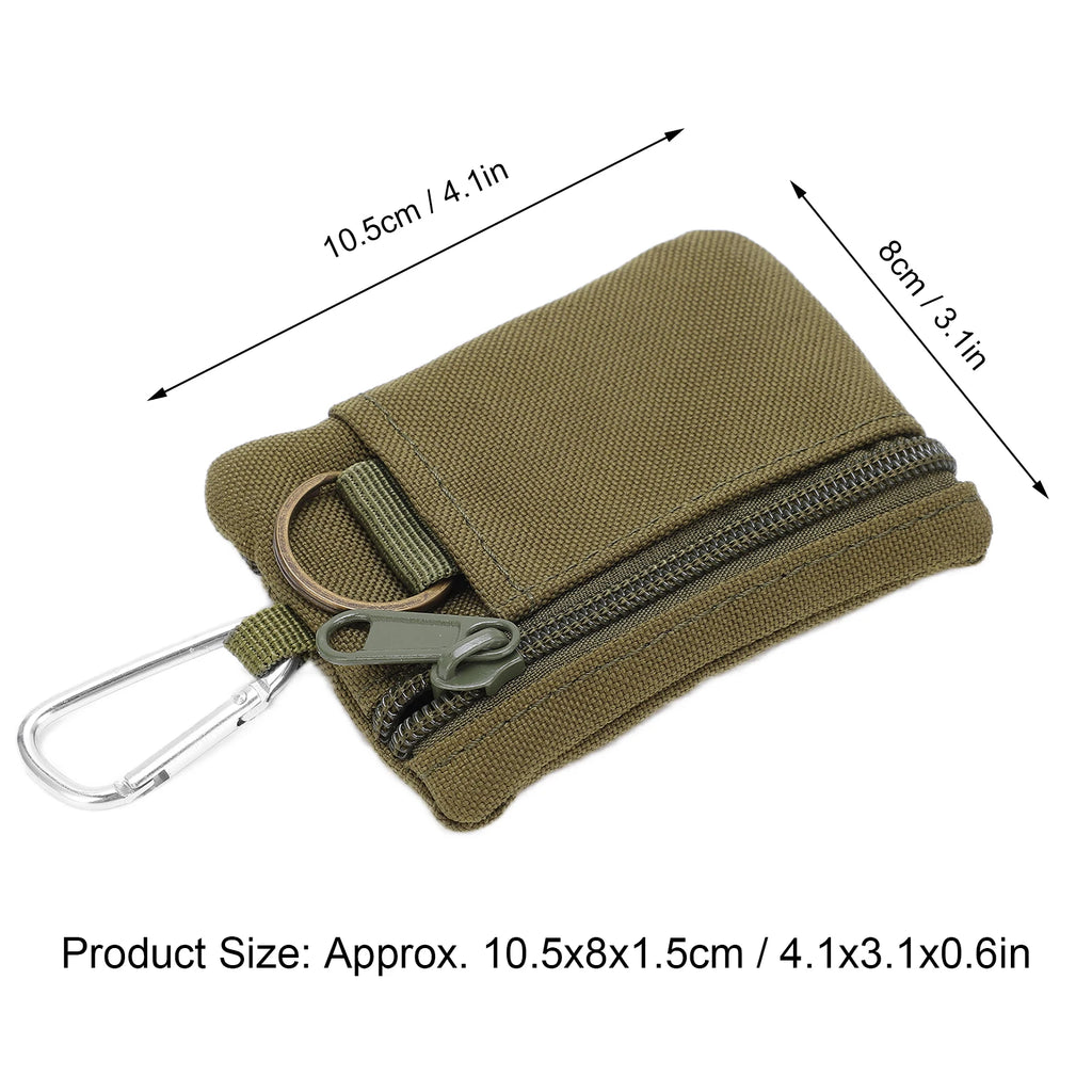 Mini EDC Molle Pouch Wallet – Key Card & Coin Purse with Carabiner EDC Molle Pouch Babs