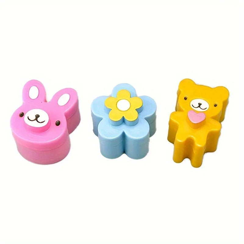 3-Piece Sandwich Cutters – Rabbit, Panda & Flower Bread Molds Sandwich Cutter Molds Babs 1set