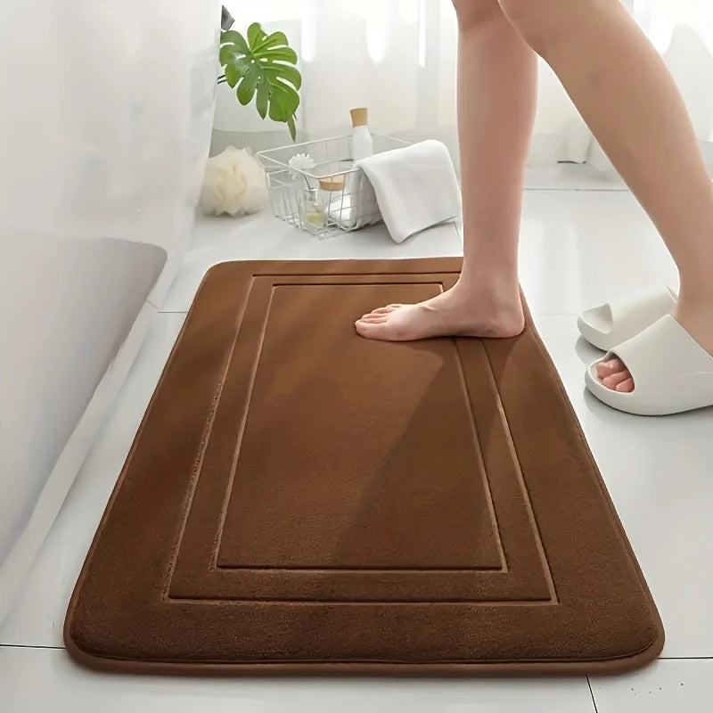 Memory Foam Anti-Slip Bathroom Mat – Thick & Water-Absorbing Bathroom Floor Mat Babs
