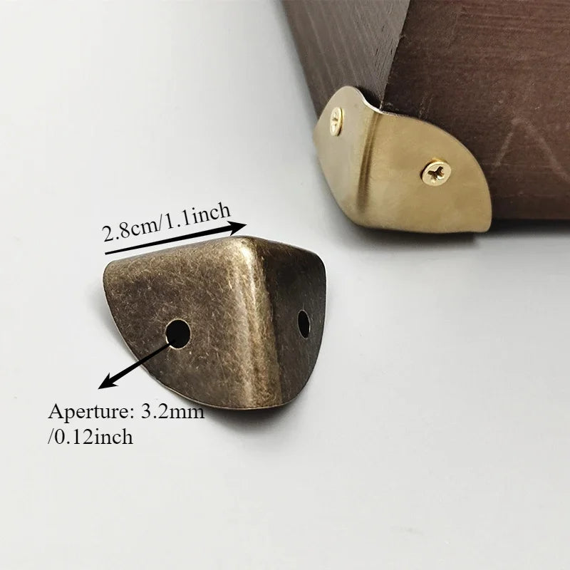 10Pcs Metal Corner Protectors 28mm – Box & Furniture Hardware Decorative Corner Hardware Babs