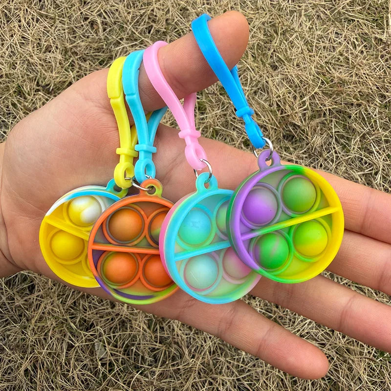 Mini Pop Keychain Fidget Toys 10/20Pcs – Kids Party Favors Fidget Toy Keychain Babs