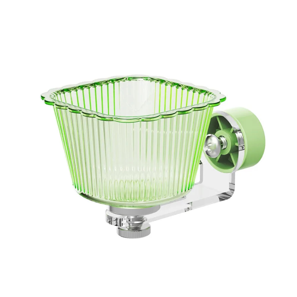 Magnetic Bird Feeder Cage Bowl – Transparent Anti-Splash Bird Cage Feeder Babs Green