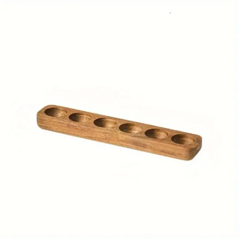 Acacia Wood 12-Egg Tray Desktop Holder – Protective Rack Wooden Egg Tray Babs 6 Grids