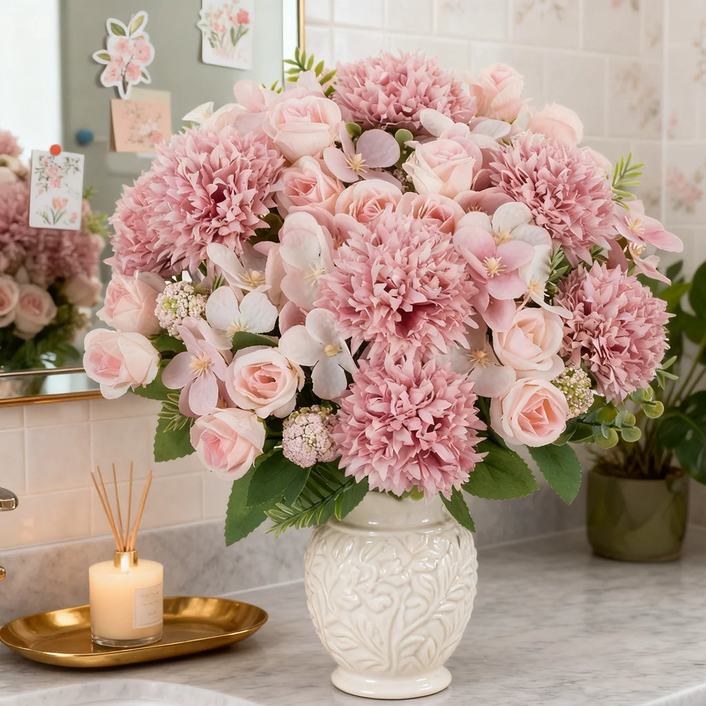 Artificial Silk Rose & Chrysanthemum Flowers for Home & Weddings Artificial Silk Flowers Babs