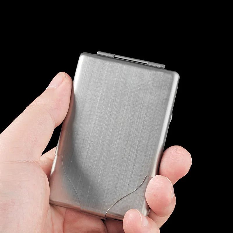 Stainless Steel Flip Cigarette Case – Slim, Compact & Stylish Cigarette Case Babs