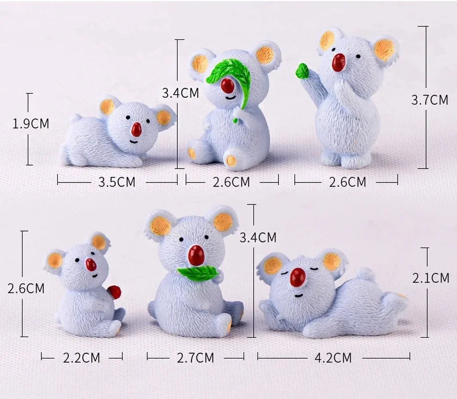 Resin Koala Bear Fairy Garden Miniatures – DIY Crafts & Décor Resin Garden Figurine Babs