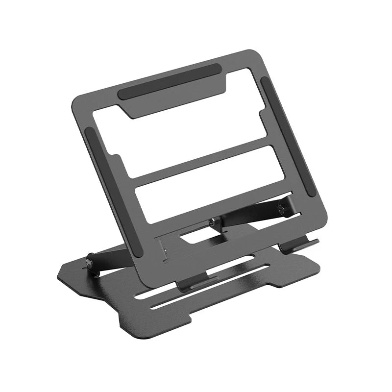 HUXUAN Foldable Metal Laptop Cooling Stand for Gaming Laptop Cooling Stand Babs black