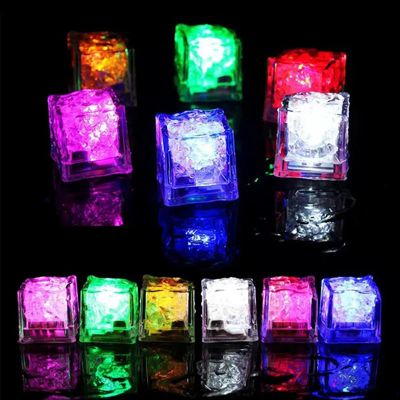 LED Glowing Ice Cubes Multicolor Flashing – Party & Bar Decor LED Party Decoration Babs