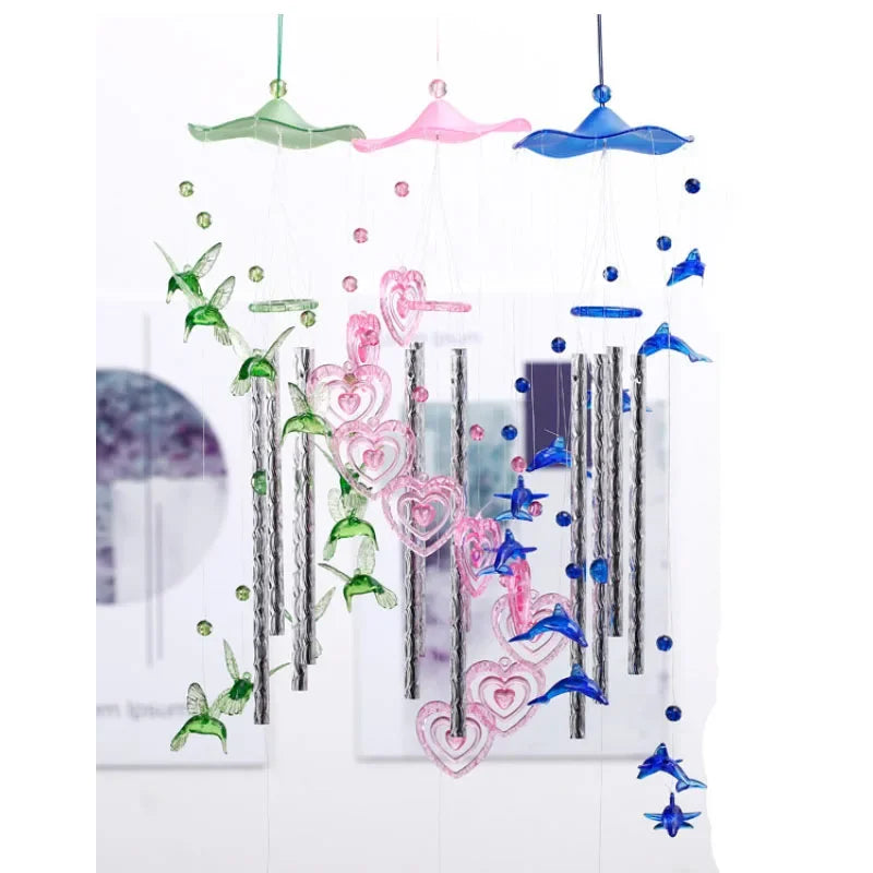 Dolphin Heart Wind Chime – Indoor & Outdoor Musical Decor Wind Chime Babs
