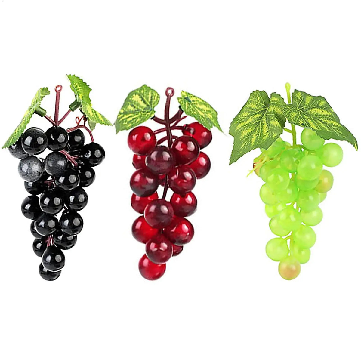 Artificial Grape Bunches – Faux Fruit Décor, 18 Grapes Artificial Fruit Decor Babs 13cm purple