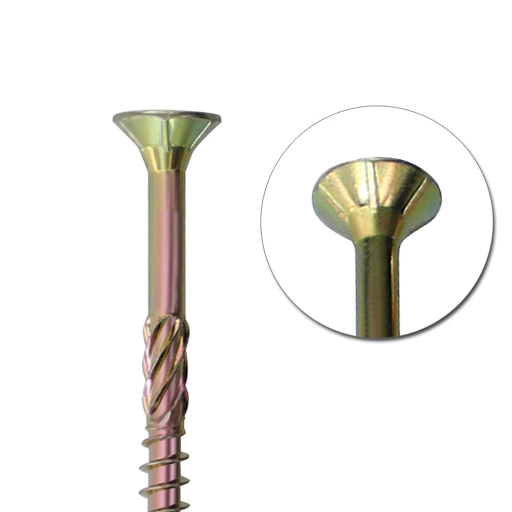 T25 Torx Galvanized Self-Tapping Screws – 100Pcs Deck & Fence Woodworking Screws Babs