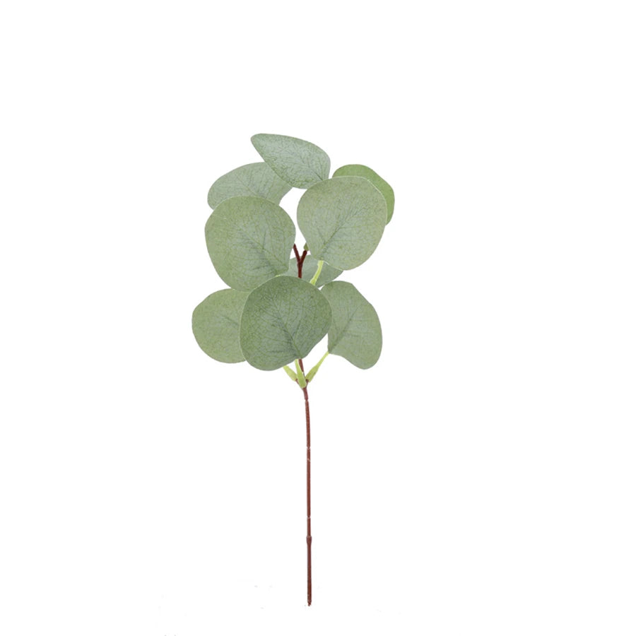 Silk Eucalyptus Leaf Sprigs – Wedding, Wreath & Home Décor Artificial Floral Sprigs Babs Style 2 10 pcs