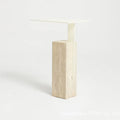 Modern Stone & Steel Side Table – Minimalist Coffee Table Coffee Side Table Babs Black