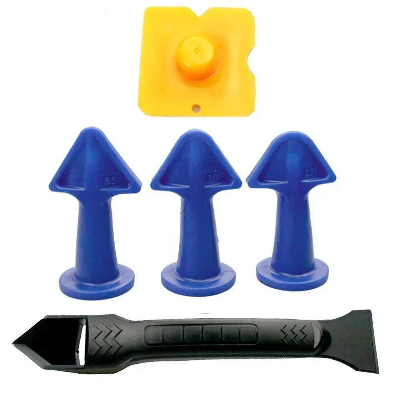 5-Piece Caulking Nozzle Applicator & Silicone Finishing Tool Set Caulking Tool Set Babs