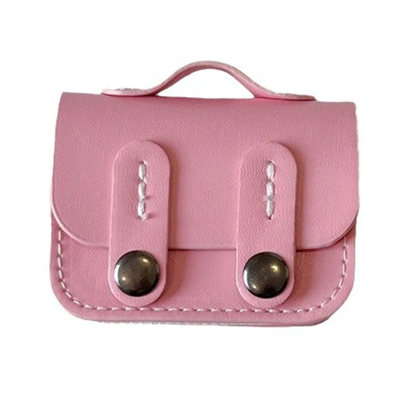 3D Cartoon Schoolbag Earphone Case with Pendant – PU Leather Earphone Case Babs Color A