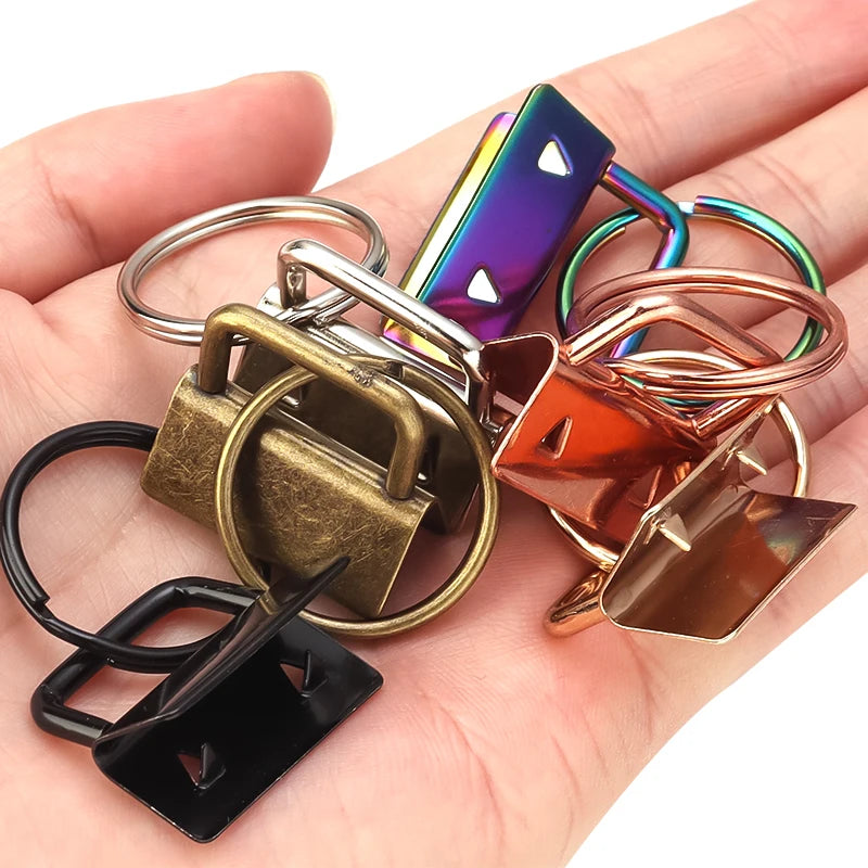 10pcs Metal Belt Clip Key Fob Foldover Connector DIY Hardware DIY Craft Hardware Babs