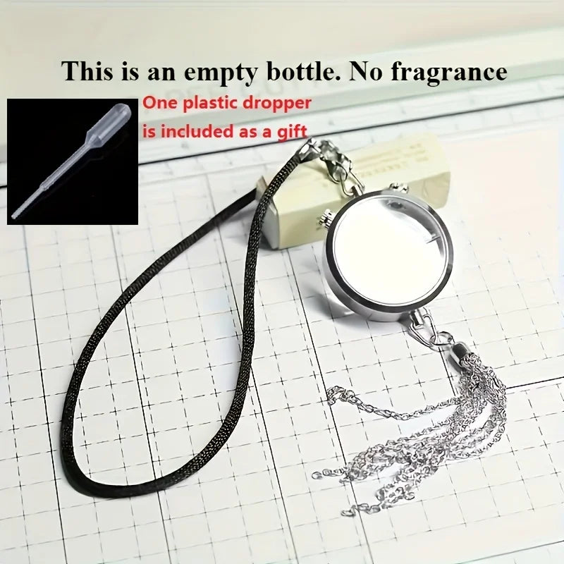 Stainless Steel Car Fragrance Diffuser Pendant | Refillable Car Fragrance Pendant Babs silvery