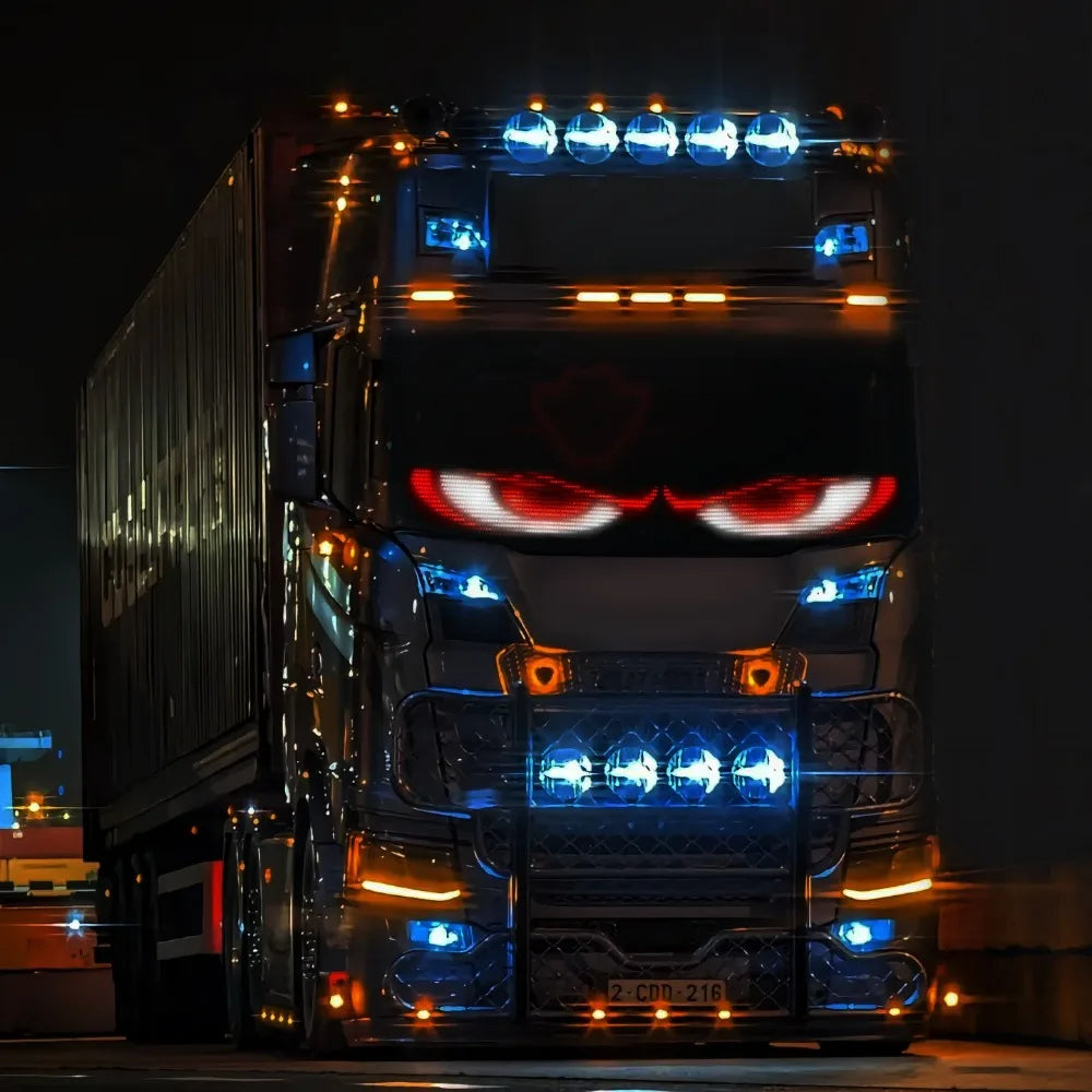 Demon Eye Bluetooth LED Flexible Screen Car Truck Light Display LED Car Display Screen Babs