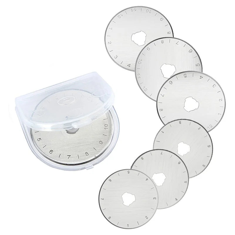 10-Pack 45mm Rotary Replacement Blades – Fabric, Leather & Crafts Rotary Cutter Blades Babs 10pcs 45mm