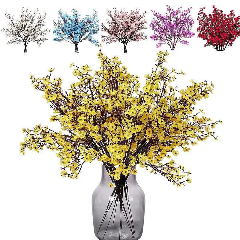 TTCY 3/6Pcs Artificial Silk Flowers for Wedding & Home Decor Artificial Flower Bouquet Babs