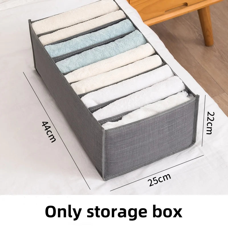 Grey 9-Grid Non-Woven Wardrobe Storage Box | Washable Wardrobe Storage Box Babs Grey