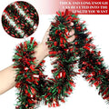 Christmas Tinsel Garland Red Green Strip Ribbon 2M – 1/3/5 Pcs Christmas Tinsel Garland Babs 5pcs