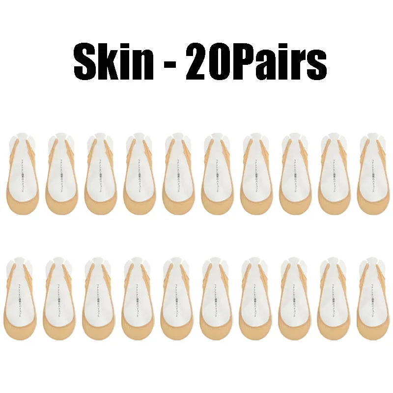 Women's Invisible No-Show Socks – Ice Silk Silicone Non-Slip